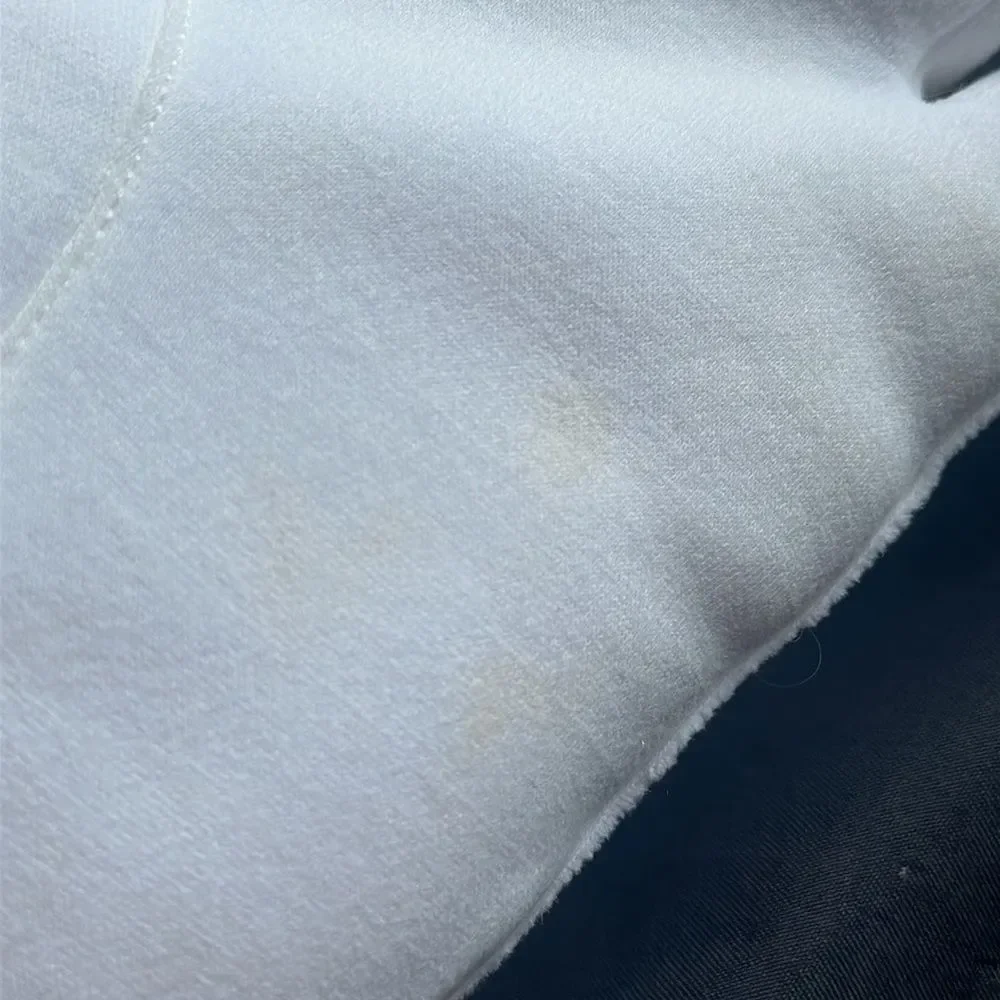Vintage Aris white cotton wrist gloves with eyelet‎ hem